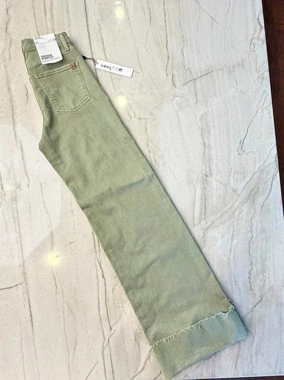 Joe's Jeans The Mia High Rise Wide Leg Jeans in Green Waist 25 - Picture 7 of 8
